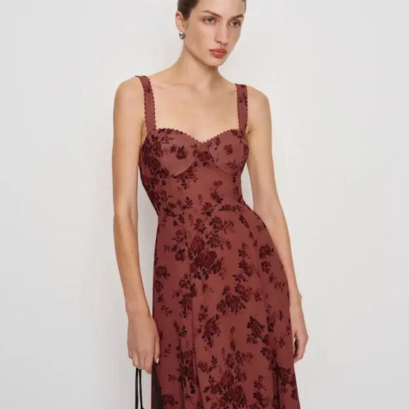 Reformation Lela Dress in Clarette - Size 8 - Picture 3 of 4